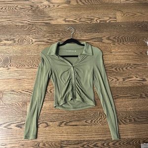 Abercrombie green top xs
